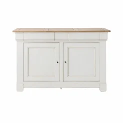 Buffets>Camif Buffet bois massif 2 portes 3 tiroirs Embellie - Blanc