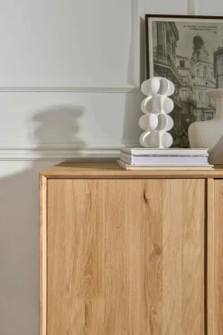 Buffets></noscript>Camif Buffet chêne massif 4 portes 3 tiroirs Charles