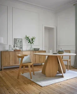 Buffets></noscript>Camif Buffet chêne massif 4 portes 3 tiroirs Charles