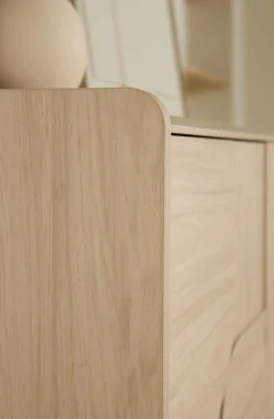 Buffets></noscript>Camif Buffet décor bois pieds métal 2 portes Mila