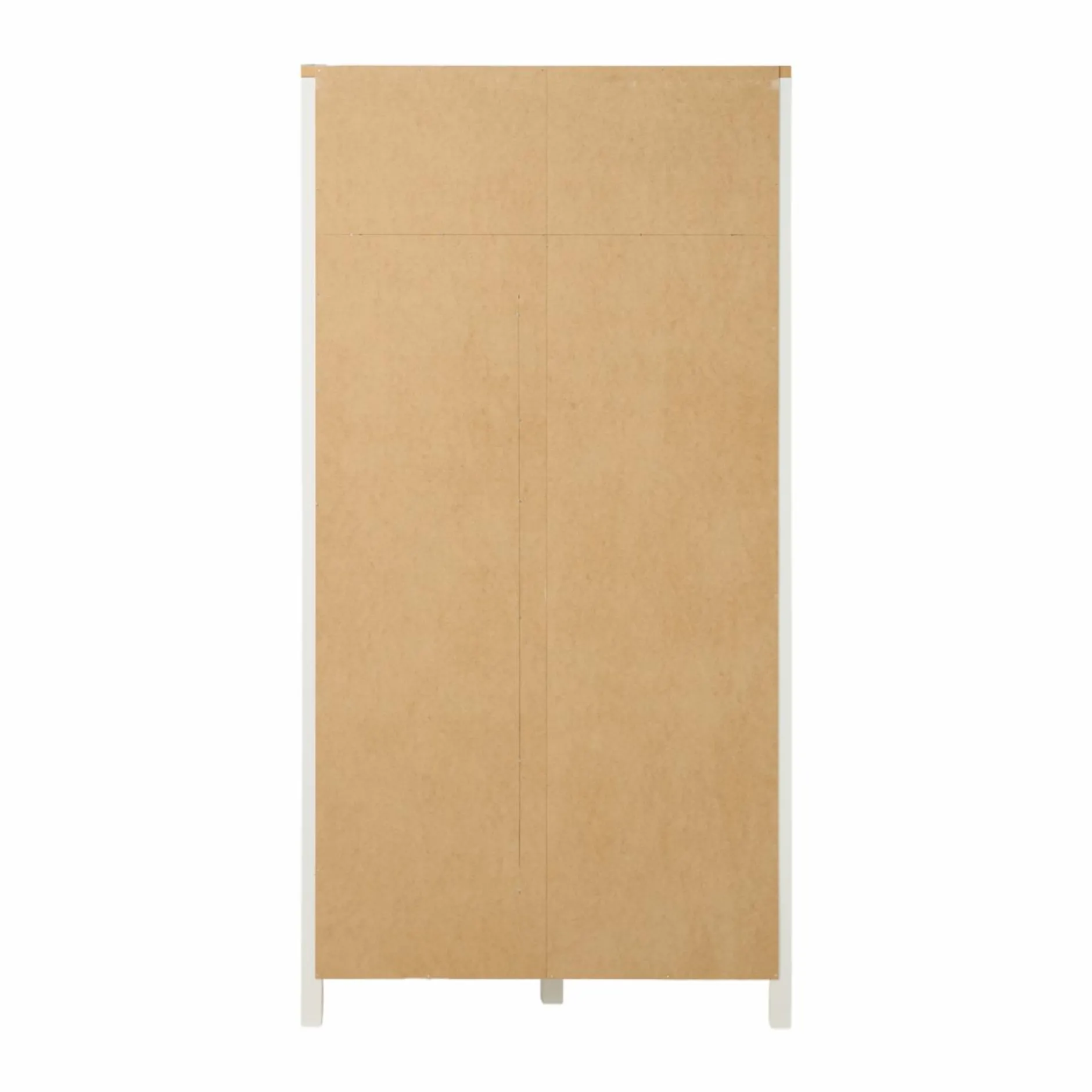 Buffets>Camif Buffet haut blanc et décor bois 1 porte Pivoine