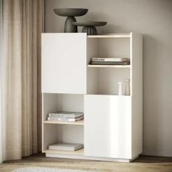 Buffets>Camif Buffet haut Nina - Chêne/Blanc