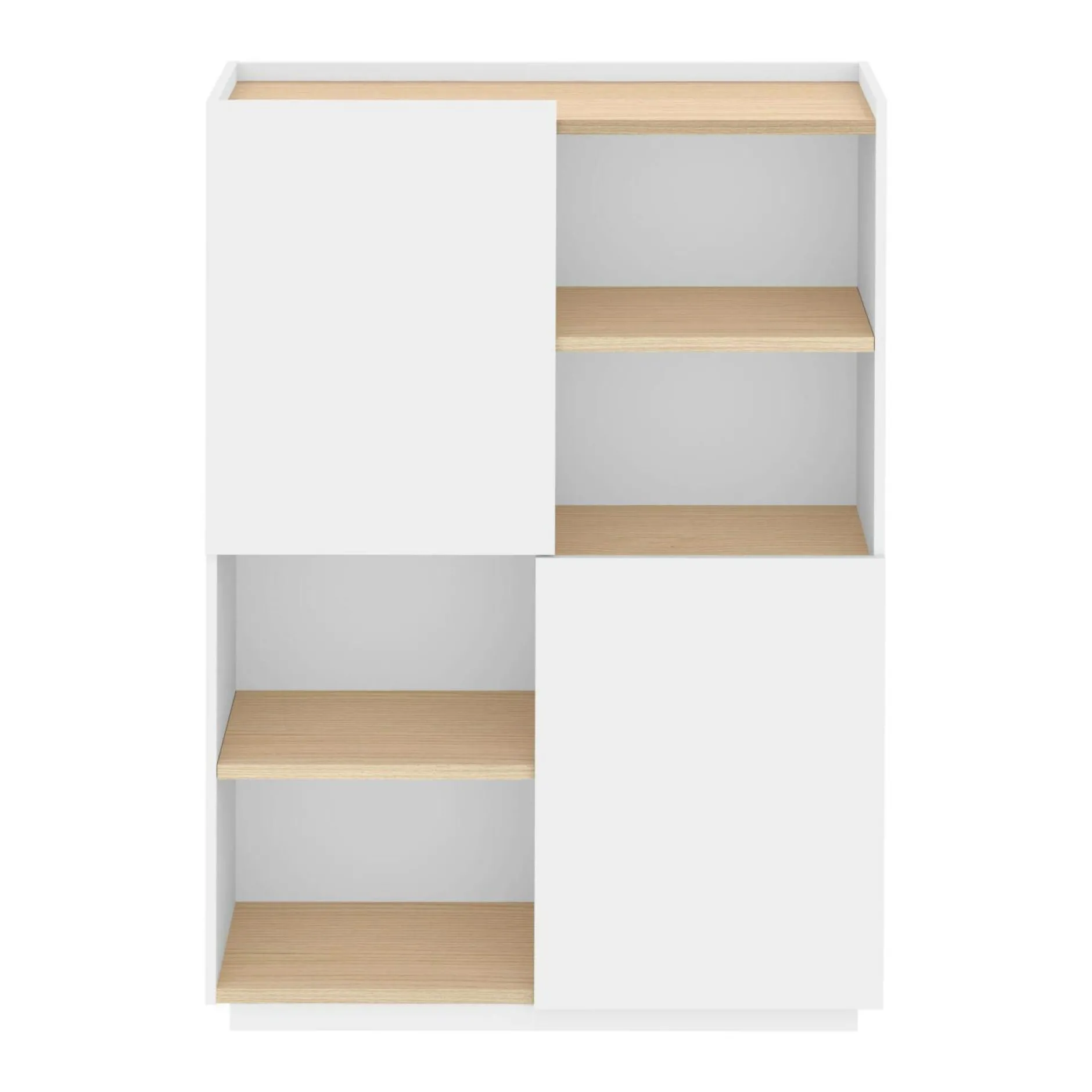 Buffets>Camif Buffet haut Nina - Chêne/Blanc