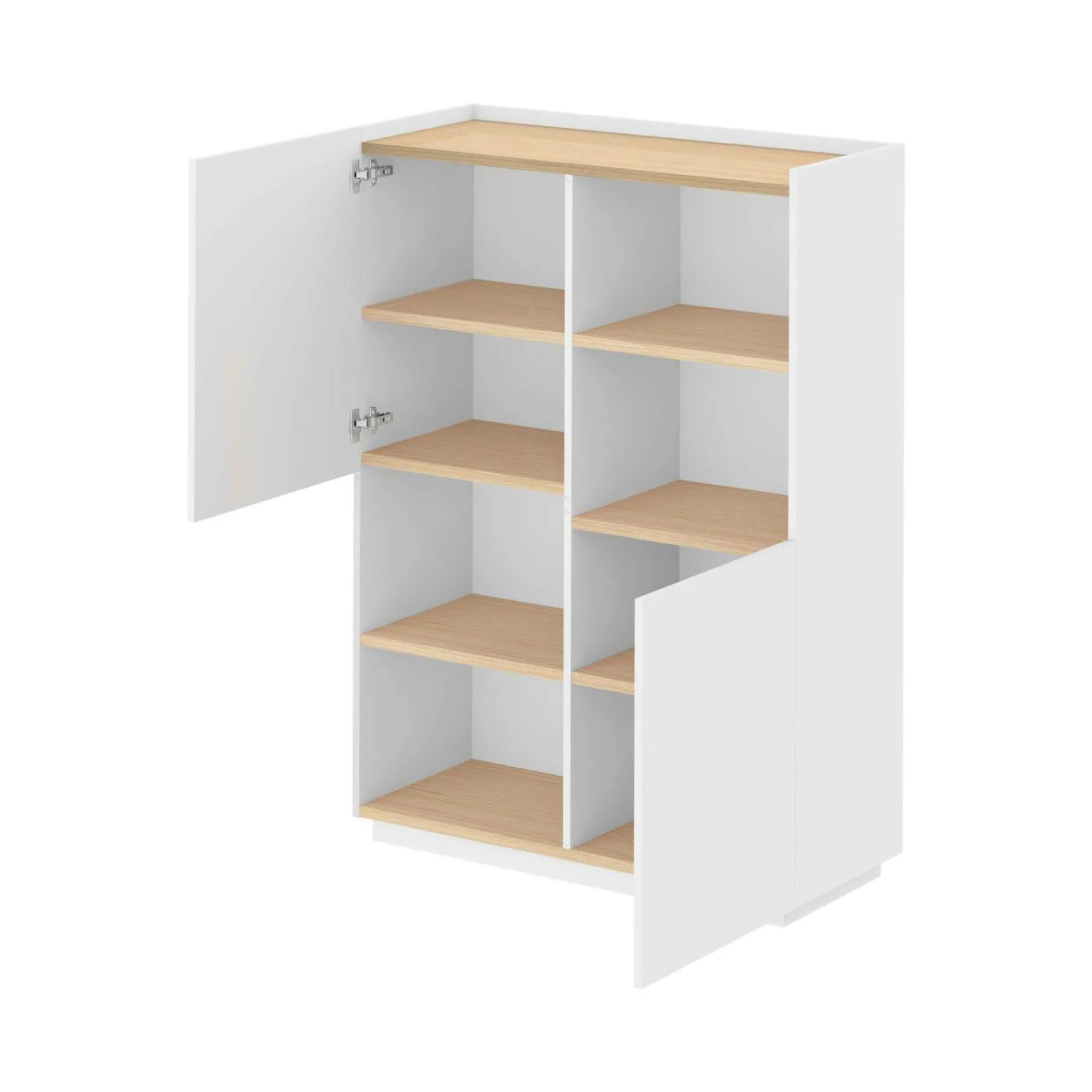 Buffets>Camif Buffet haut Nina - Chêne/Blanc