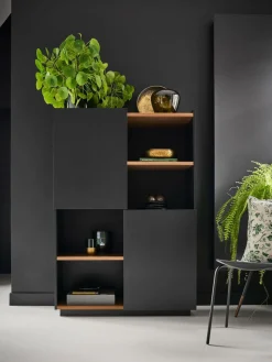 Buffets>Camif Buffet haut Nina - Noyer/Noir