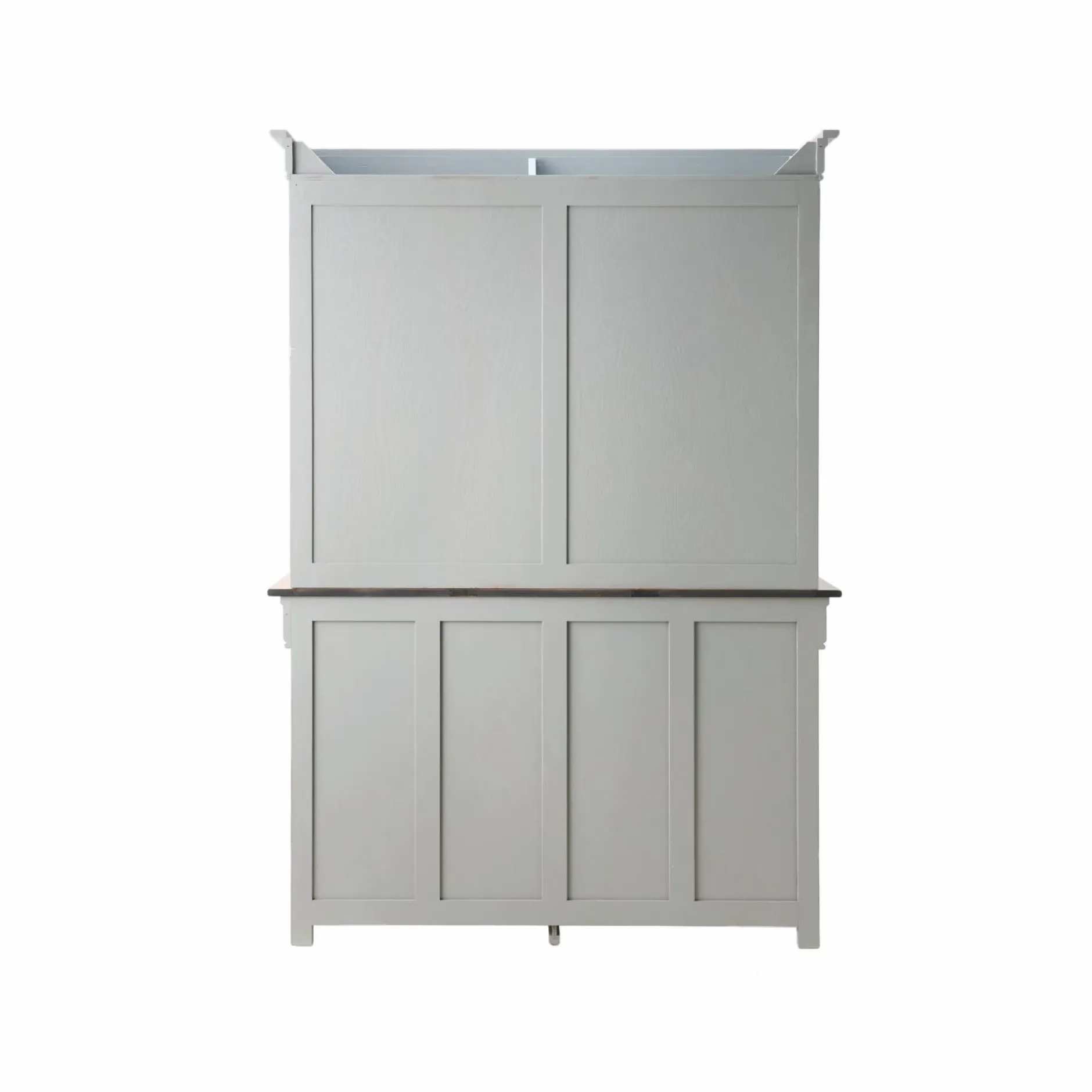 Meubles Vitrines>Camif Buffet vaisselier bois massif 4 portes 3 tiroirs Embellie - Gris