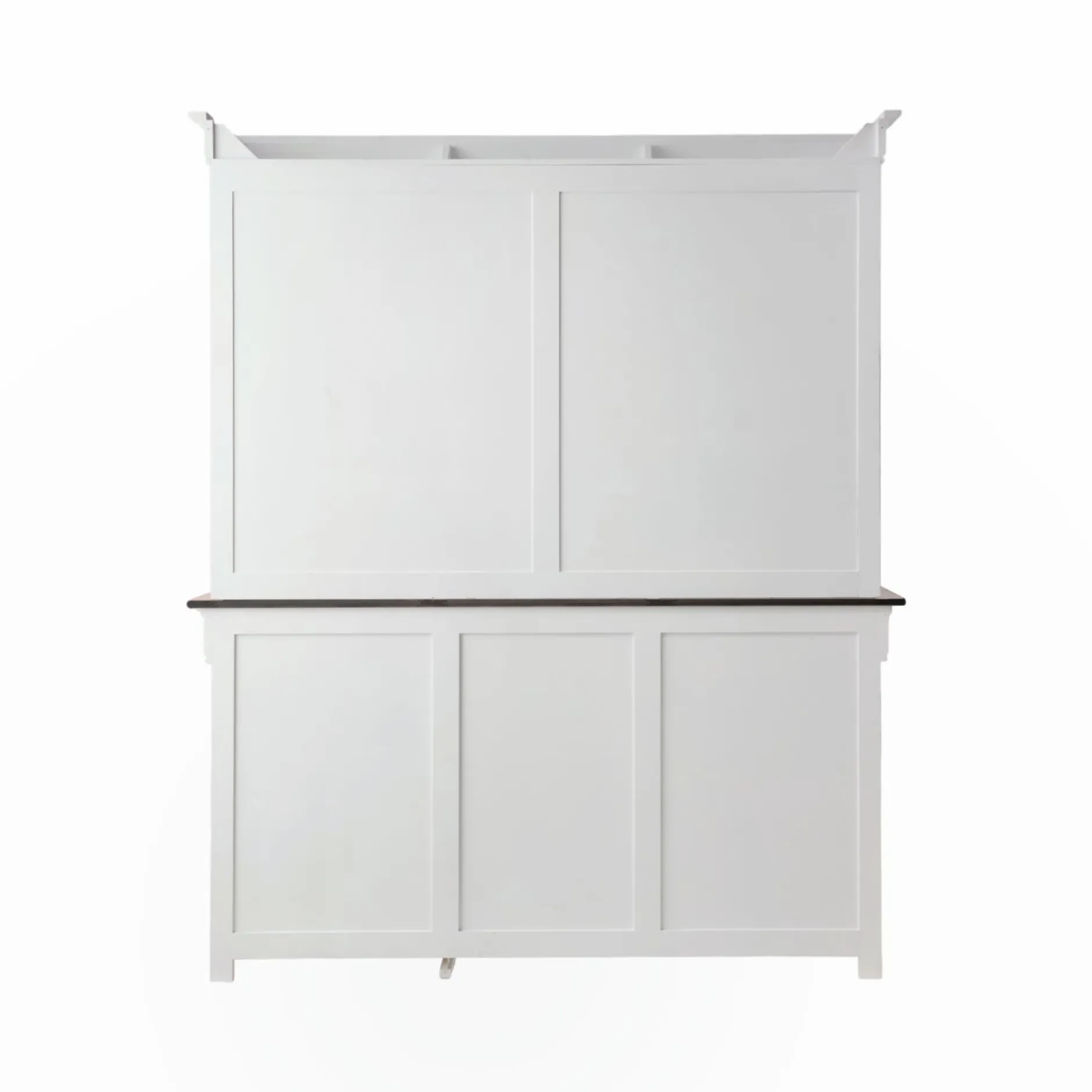 Meubles Vitrines>Camif Buffet vaisselier bois massif 6 portes 3 tiroirs Embellie - Blanc