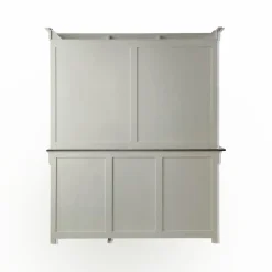 Meubles Vitrines></noscript>Camif Buffet vaisselier bois massif 6 portes 3 tiroirs Embellie - Grège