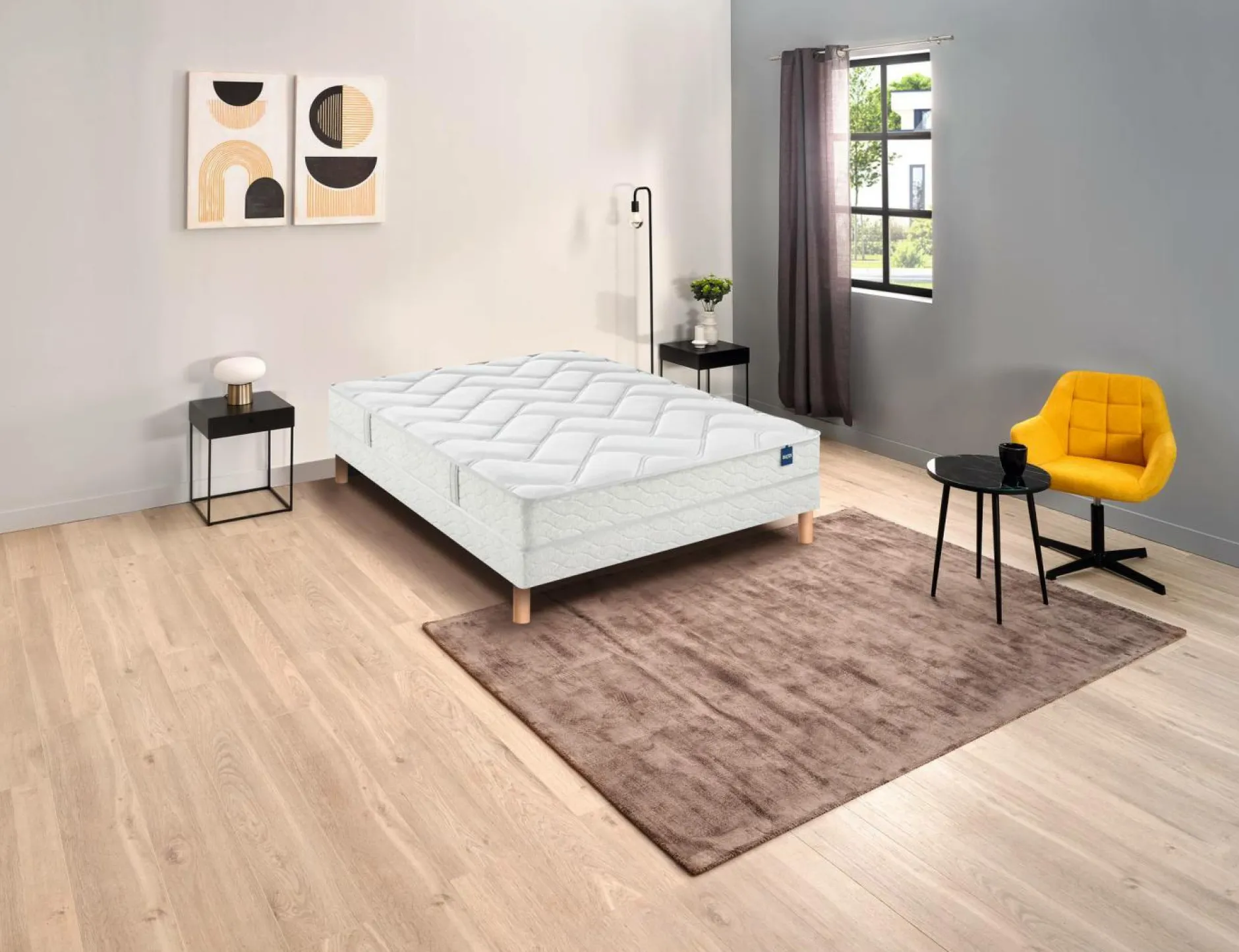 Ensembles 90 X 190 Cm|Ensembles 160 X 200 Cm>Camif BULTEX Ensemble matelas et sommier Back to Basics - 2 x 80 x 200 cm