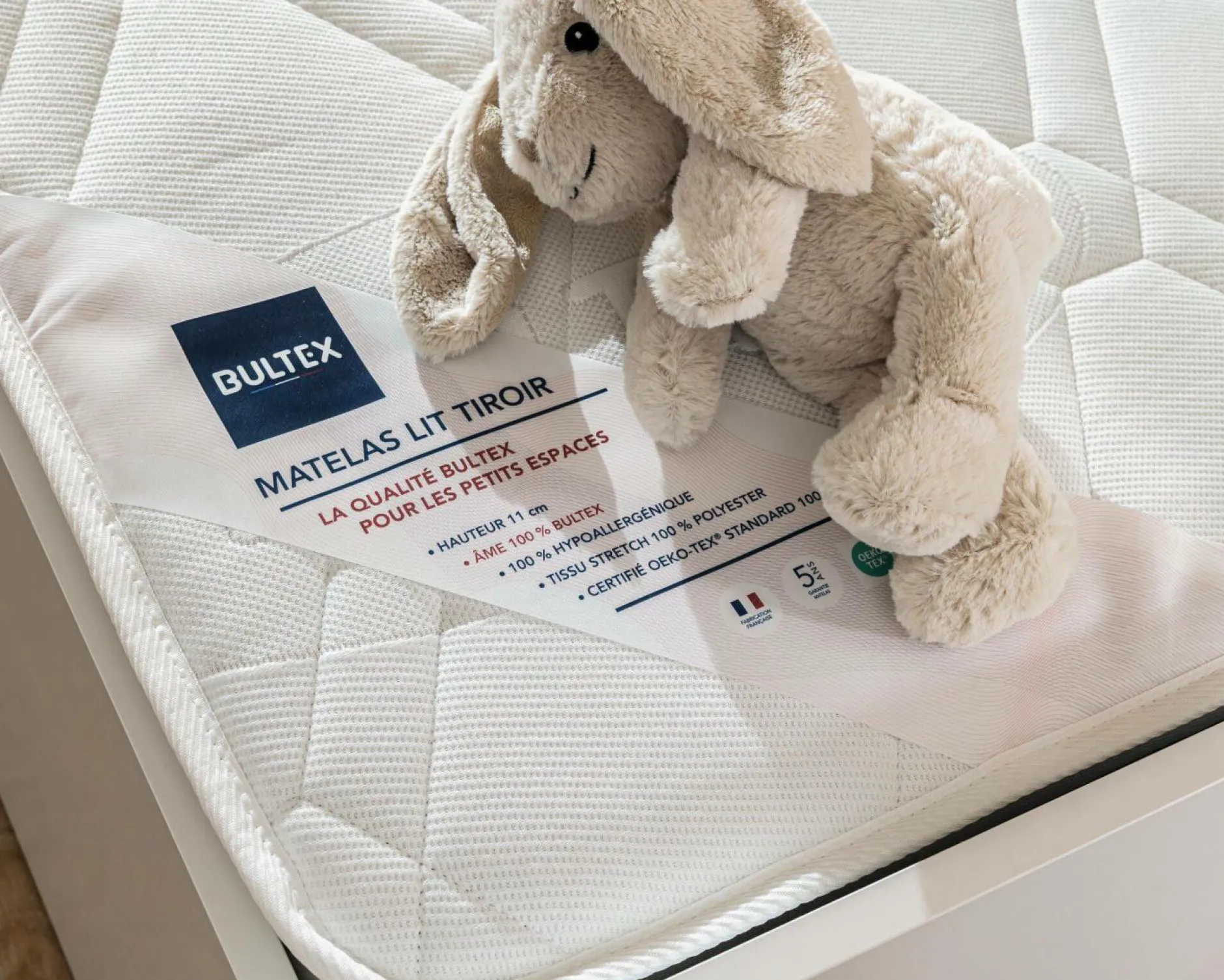 Matelas 90 X 190 Cm|Matelas Lits Gigognes>Camif BULTEX Matelas mousse 11 cm pour lit gigogne - 80 x 190 cm