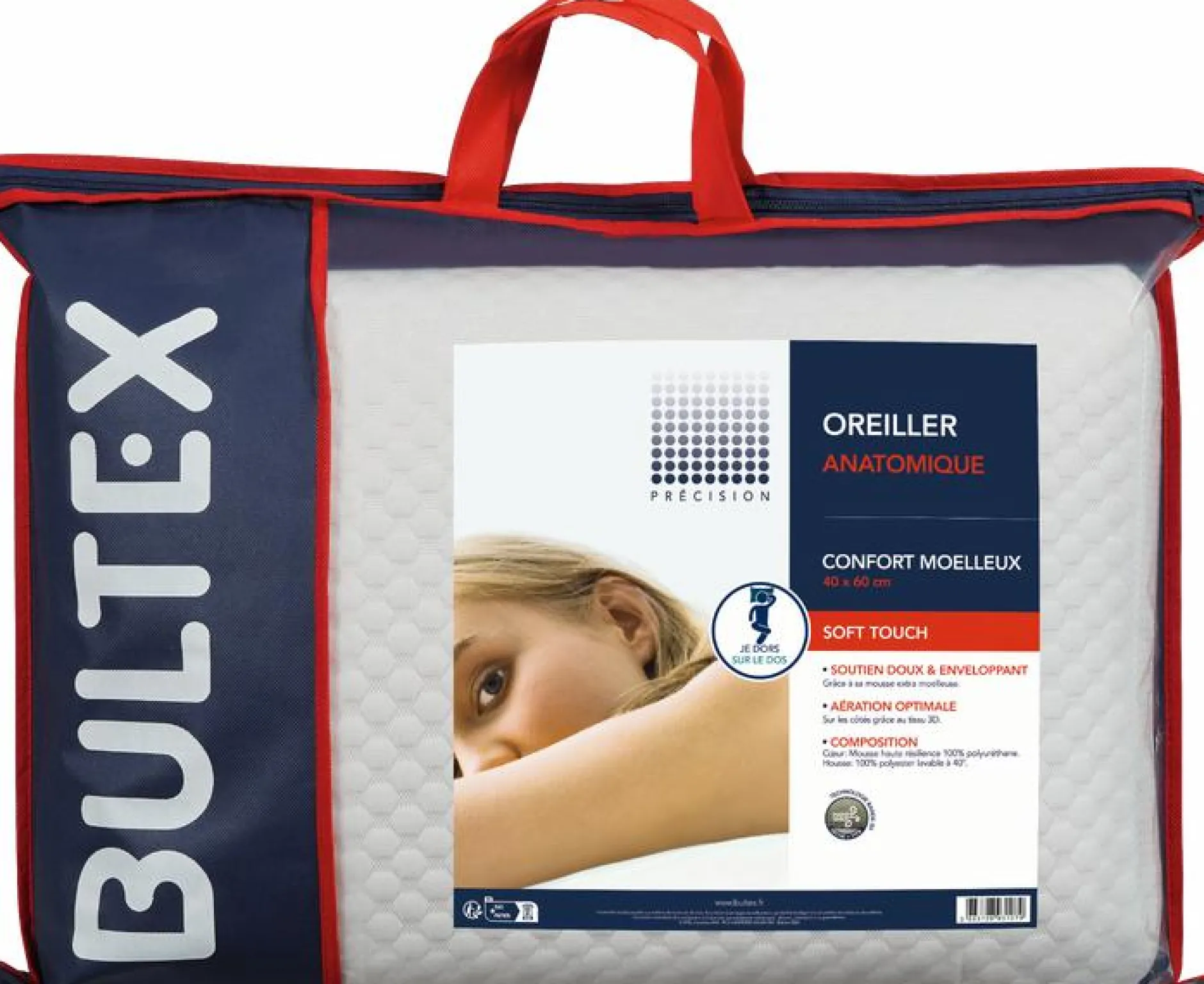Oreillers|Oreillers>Camif BULTEX Oreiller anatomique moelleux