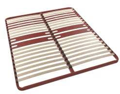 Sommiers 90 X 190 Cm|Sommiers 140 X 190 Cm>Camif BULTEX Sommier cadre métal à lattes 5 zones 4 cm Morpho - 140 x 200 cm