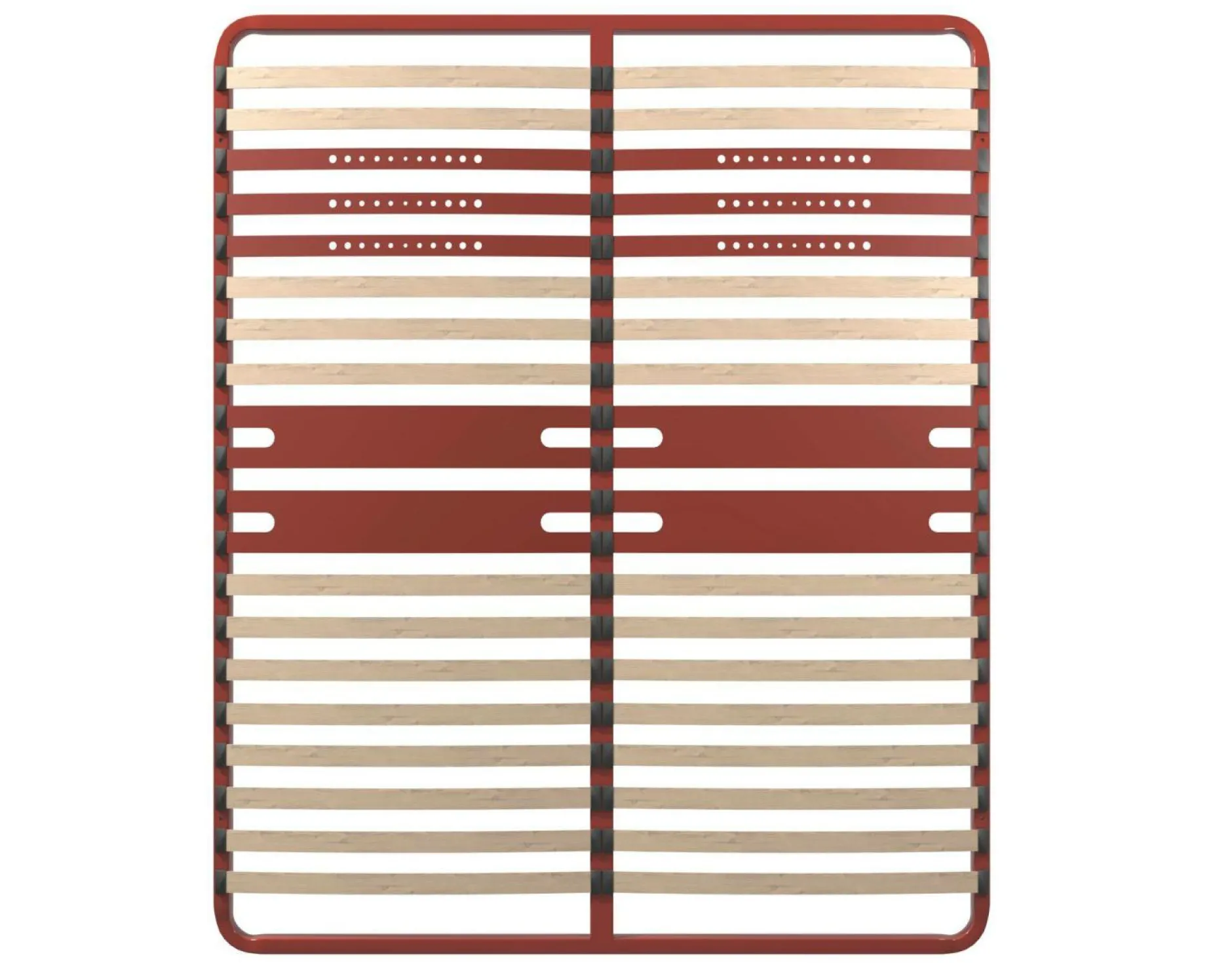 Sommiers 90 X 190 Cm|Sommiers 140 X 190 Cm>Camif BULTEX Sommier cadre métal à lattes 5 zones 4 cm Morpho - 140 x 200 cm