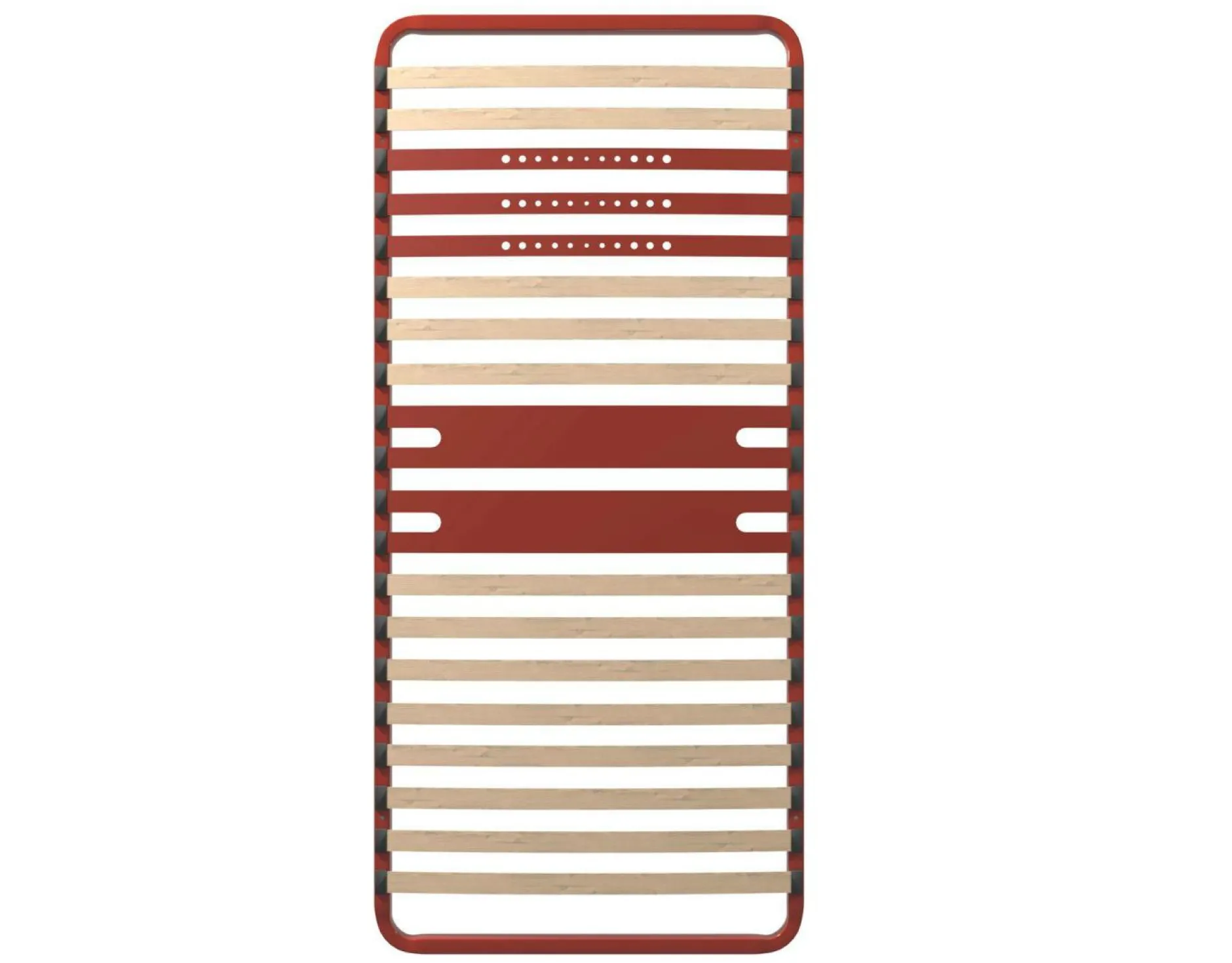 Sommiers 90 X 190 Cm|Sommiers 140 X 190 Cm>Camif BULTEX Sommier cadre métal à lattes 5 zones 4 cm Morpho - 90 x 200 cm