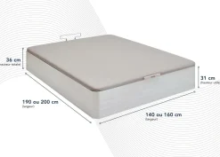 Sommiers 160 X 200 Cm|Sommiers 140 X 190 Cm></noscript>Camif BULTEX Sommier coffre Space Up - 2 x 80 x 200 cm