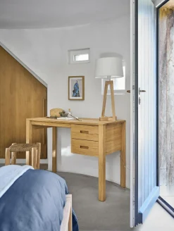 Bureaux>Camif Bureau chêne massif 2 tiroirs Luminescence