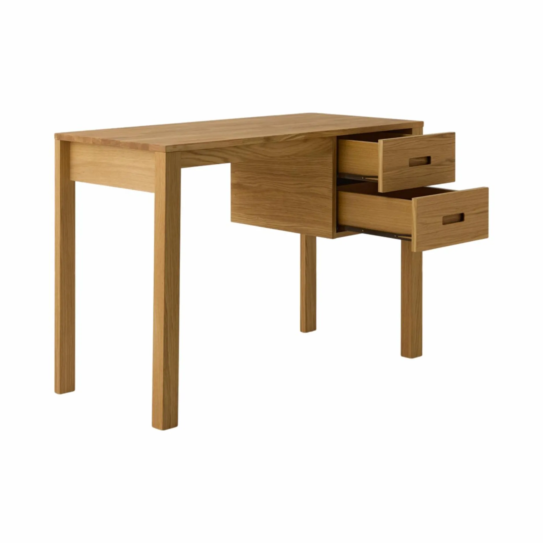 Bureaux>Camif Bureau chêne massif 2 tiroirs Luminescence