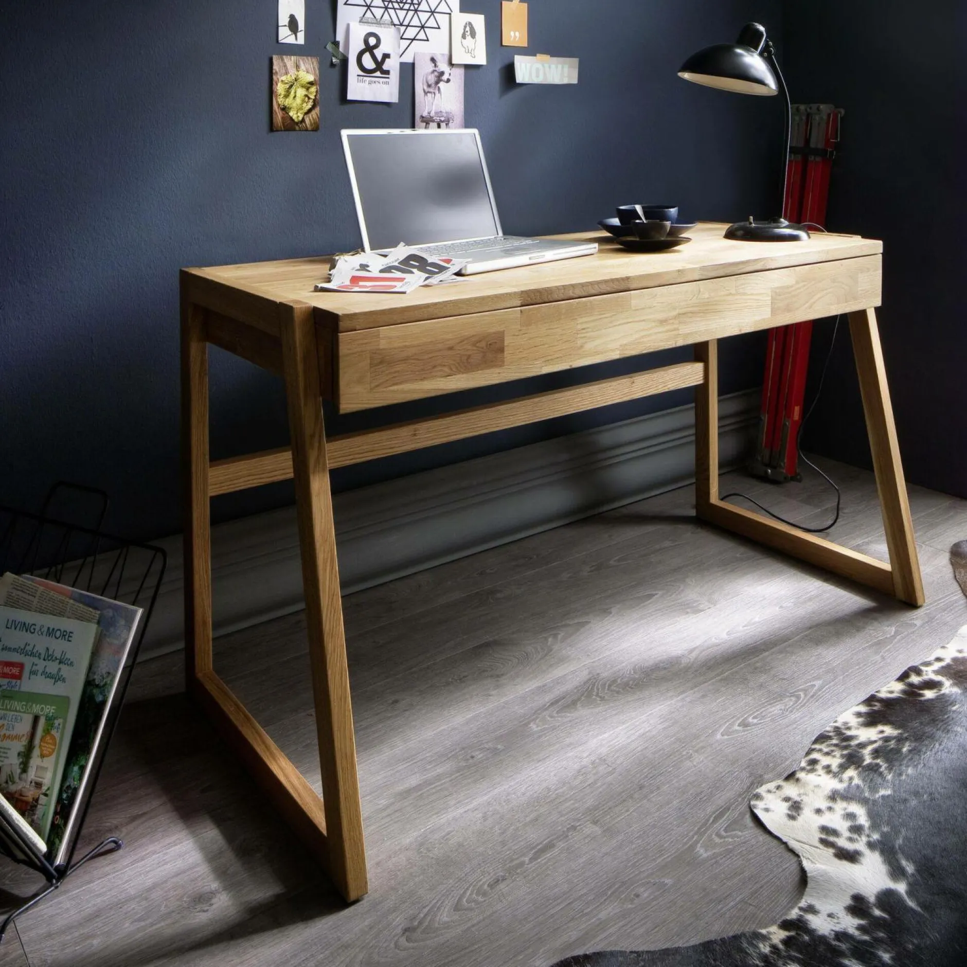 Bureaux>Camif Bureau en chêne massif Cyriel