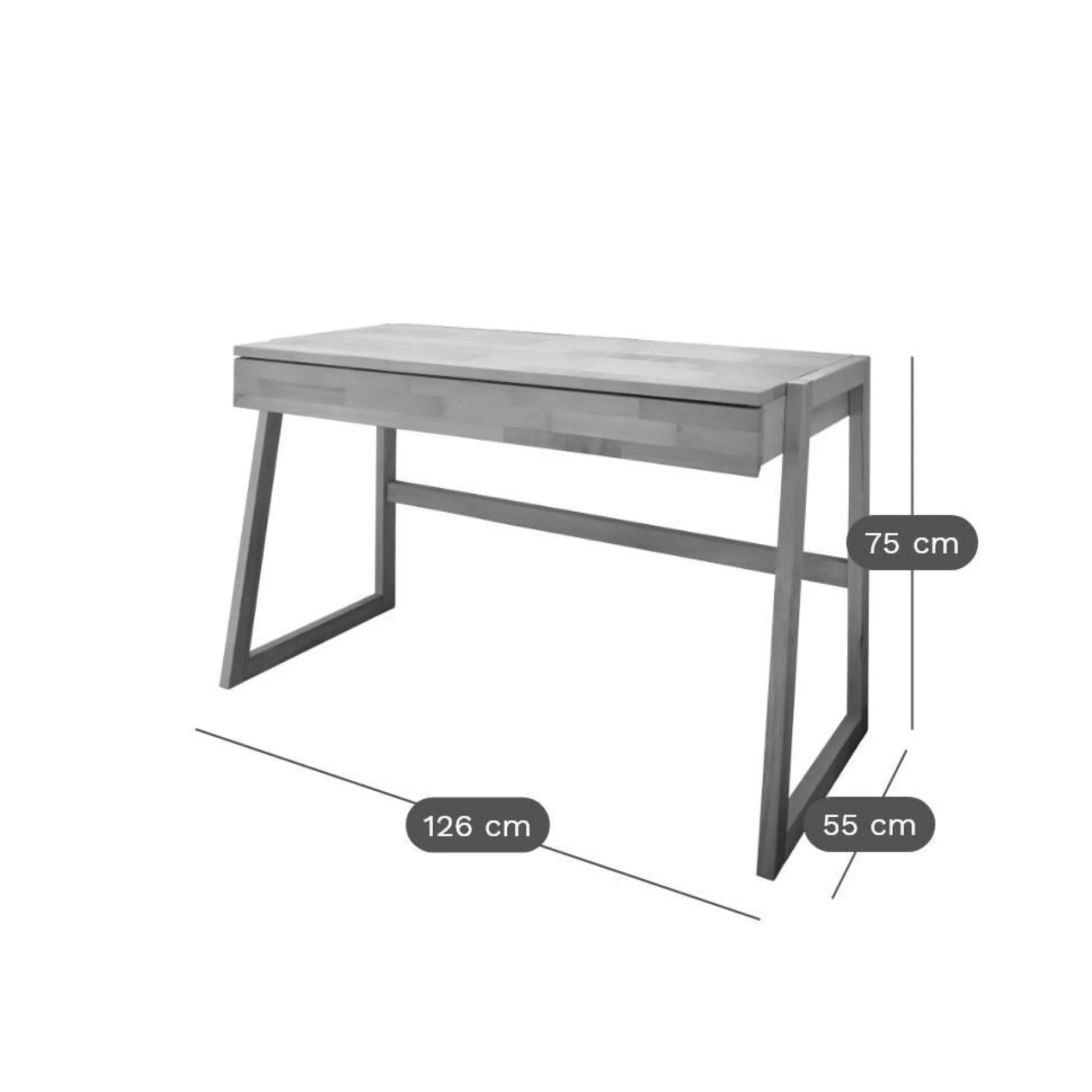 Bureaux>Camif Bureau en hêtre massif Cyriel