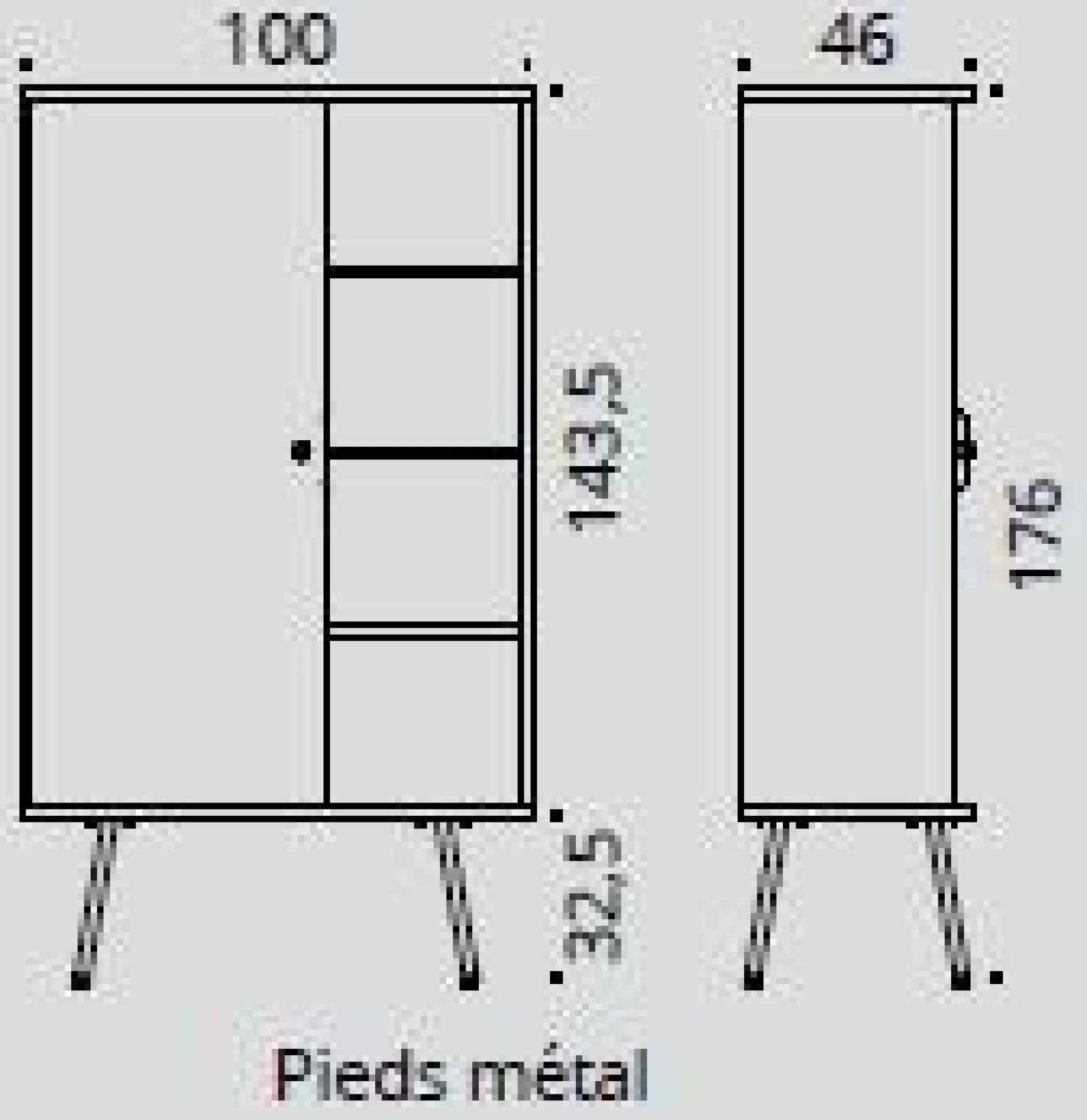Meubles De Rangement Bureau|Meubles De Rangement Bureau>Camif BURONOMIC Armoire 1 porte et 3 tablettes Alto