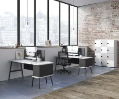 Bureaux>Camif BURONOMIC Bureau Alto - - 120 x 80 cm Blanc / Pieds Blancs