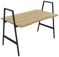 Bureaux>Camif BURONOMIC Bureau Alto pieds hauts - - 140 x 80 cm Décor Chêne / Pieds Noirs