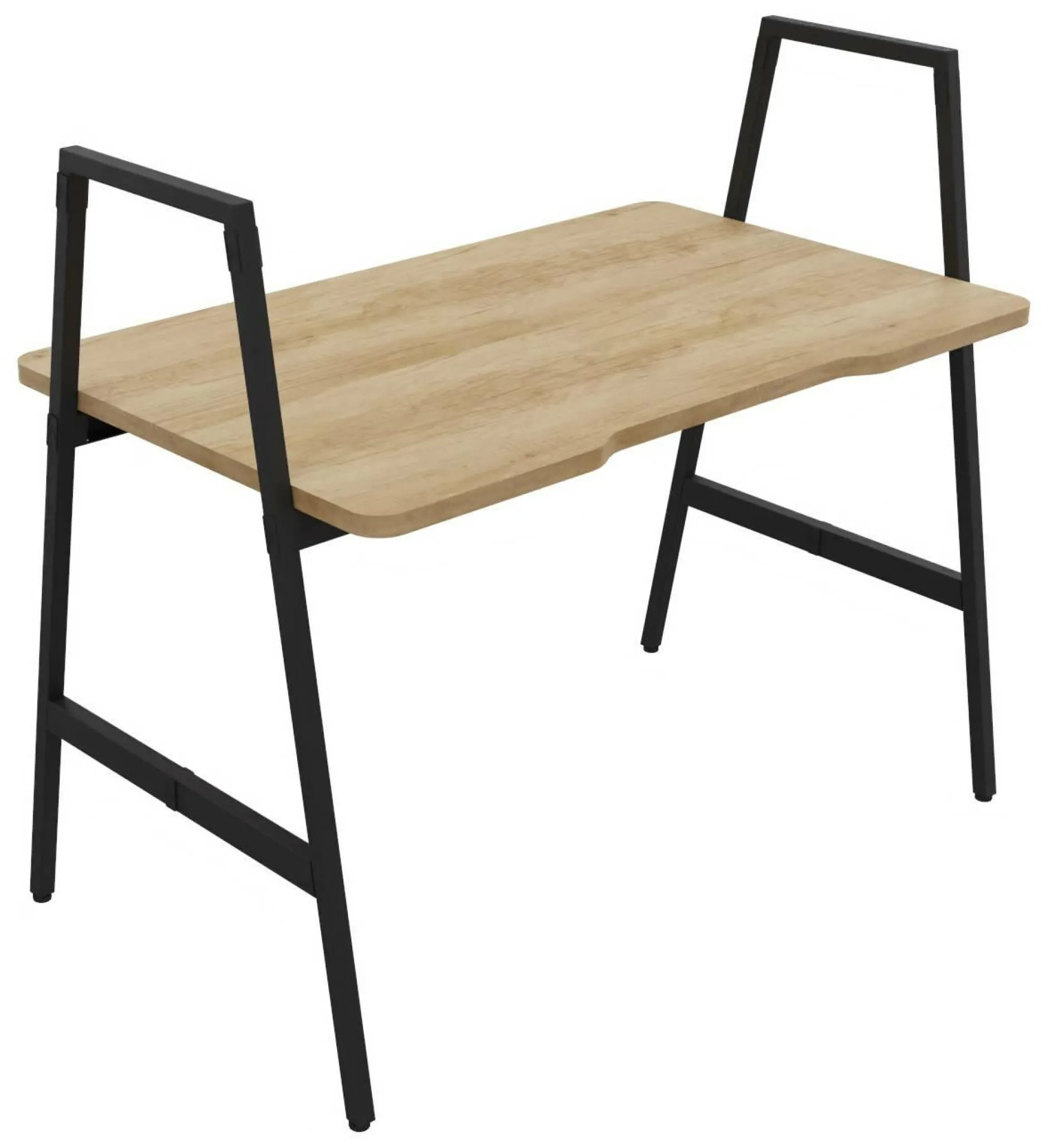 Bureaux>Camif BURONOMIC Bureau Alto pieds hauts - - 120 x 80 cm Décor Chêne / Pieds Noirs