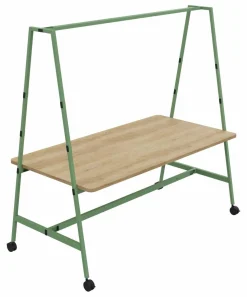 Bureaux>Camif BURONOMIC Table de travail collaborative mobile Alto - - Largeur 180 cm Vert Amande