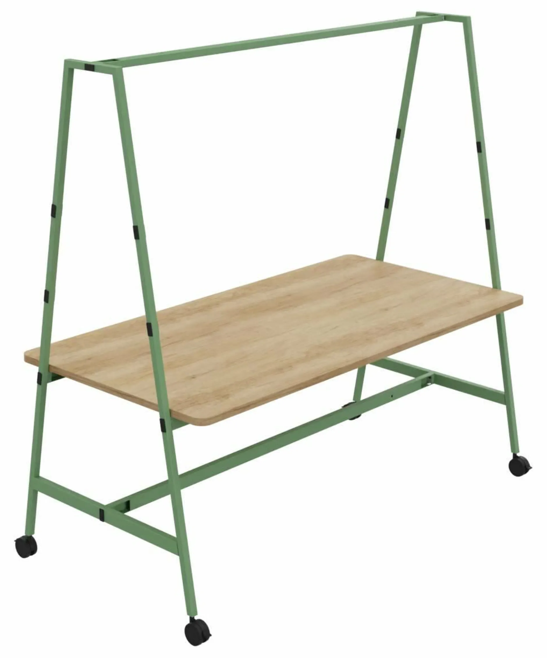 Bureaux>Camif BURONOMIC Table de travail collaborative mobile Alto - - Largeur 180 cm Vert Amande
