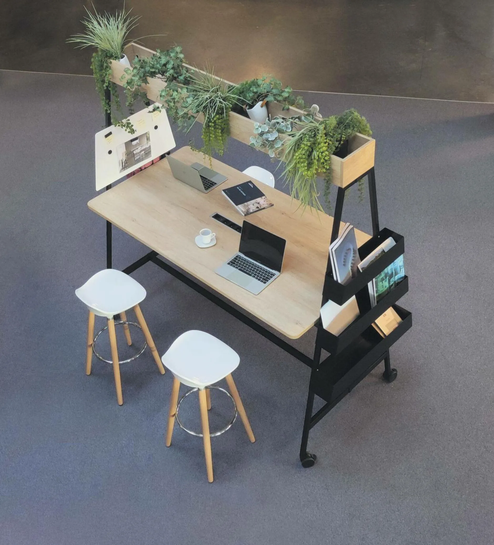 Bureaux>Camif BURONOMIC Table de travail collaborative mobile Alto - - Largeur 180 cm Noir