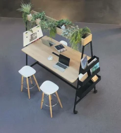 Bureaux></noscript>Camif BURONOMIC Table de travail collaborative mobile Alto - - Largeur 180 cm Blanc