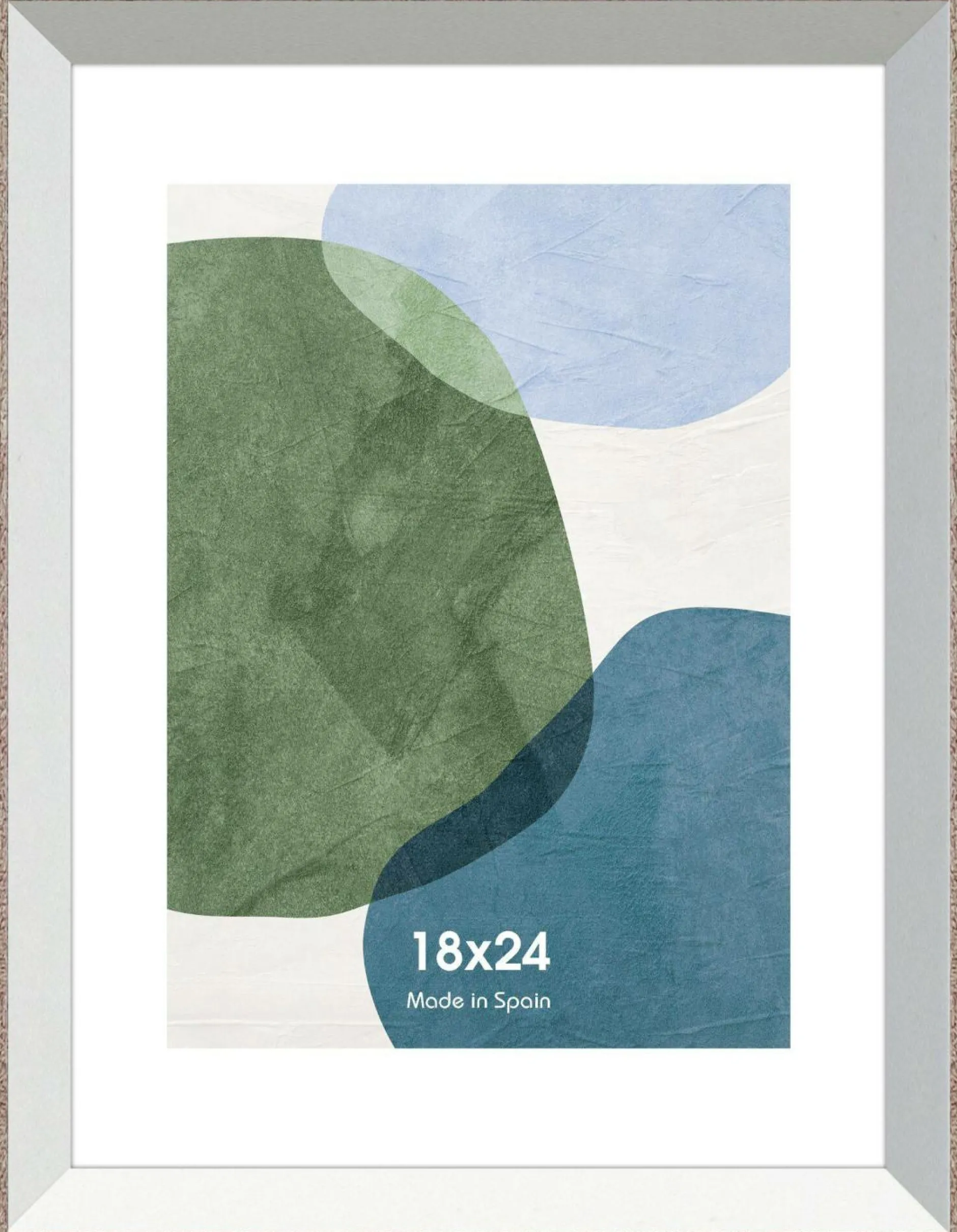 Cadres>Camif Cadre photo Gaidic - - 18 x 24 cm Blanc et bois argent