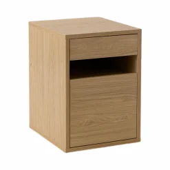 Meubles De Rangement Bureau|Meubles De Rangement Bureau>Camif Caisson de bureau décor bois 1 tiroir 1 porte Simon