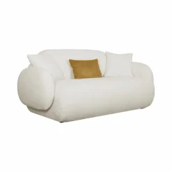 Canapés Fixes>Camif Canapé bouclette Oméga - - Grand 2 places Ivoire