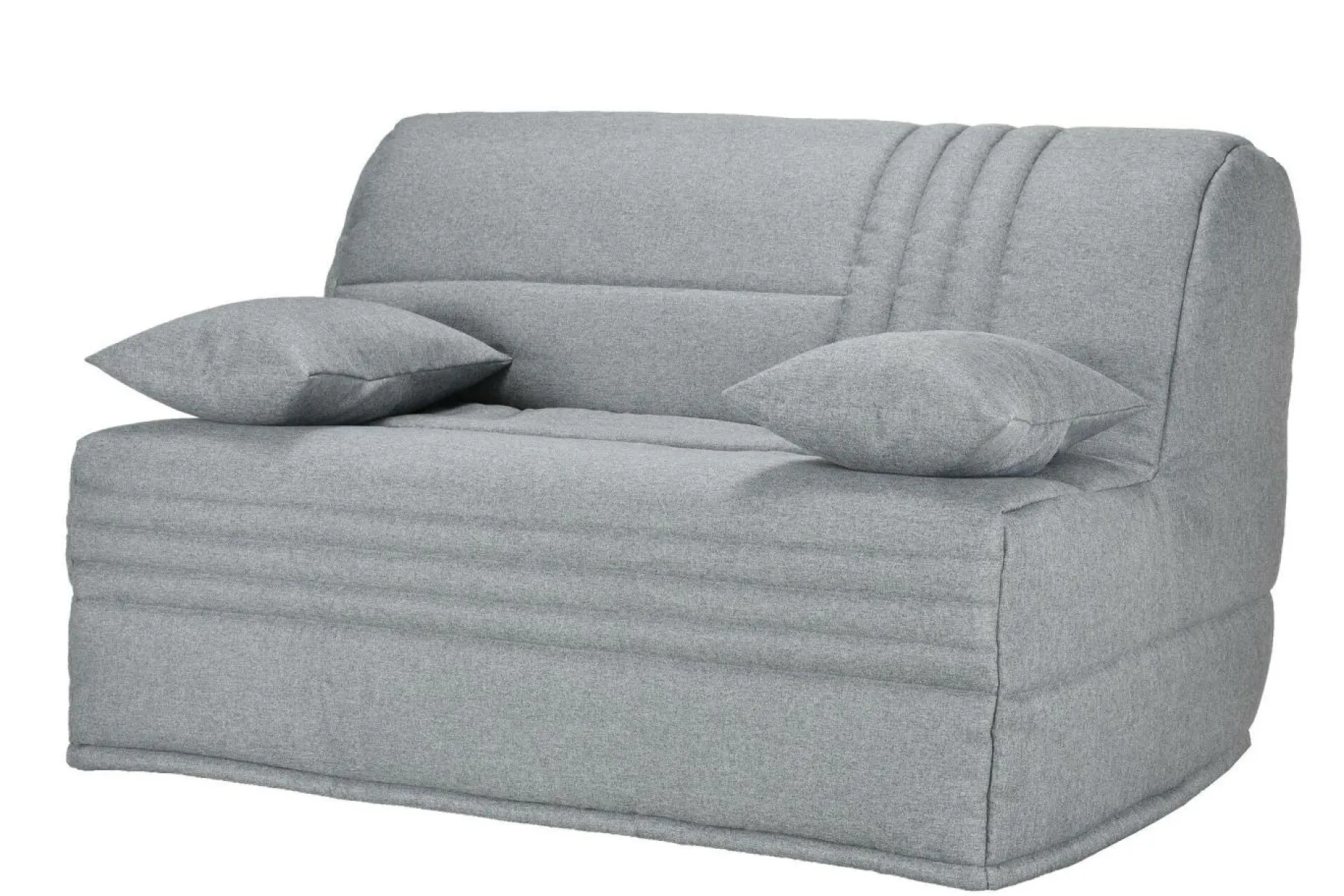 Bz>Camif Canapé BZ tissu matelas 15 cm Genay - Gris Clair