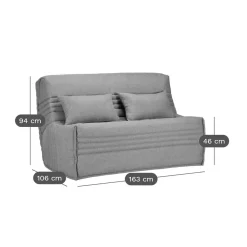 Bz></noscript>Camif Canapé BZ tissu matelas 15 cm Guidel - - 160 x 200 cm Taupe