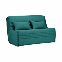 Bz>Camif Canapé BZ tissu matelas 15 cm Guidel - - 160 x 200 cm Bleu Canard