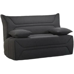 Bz>Camif Canapé BZ tissu matelas 12 cm Garance - Gris Foncé