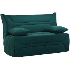 Bz>Camif Canapé BZ tissu matelas 12 cm Garance - Bleu Canard