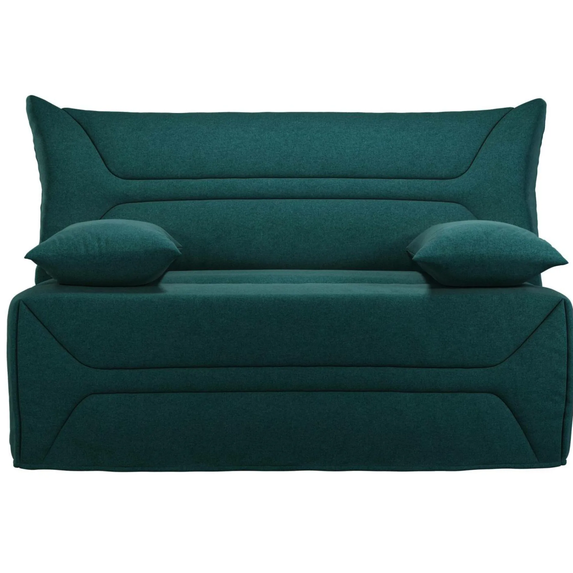 Bz>Camif Canapé BZ tissu matelas 12 cm Garance - Bleu Canard