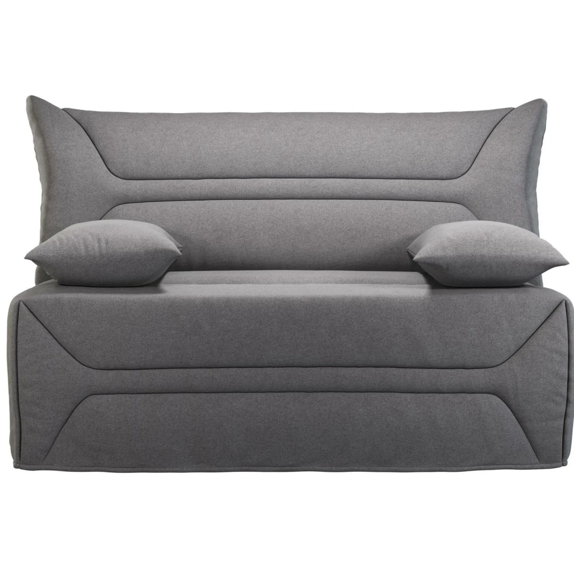 Bz>Camif Canapé BZ tissu matelas 12 cm Garance - Gris Clair