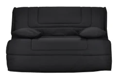 Bz>Camif Canapé BZ tissu matelas Bultex 12 cm Gabriel - - 140 x 190 cm Noir