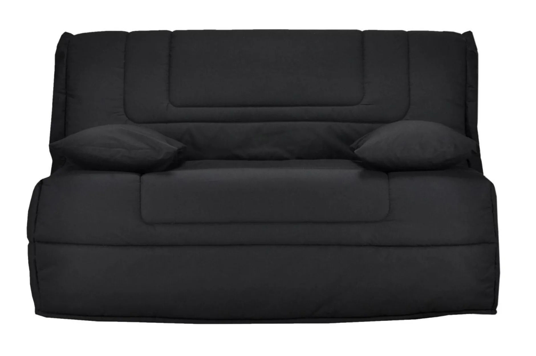 Bz>Camif Canapé BZ tissu matelas Bultex 12 cm Gabriel - - 140 x 190 cm Noir