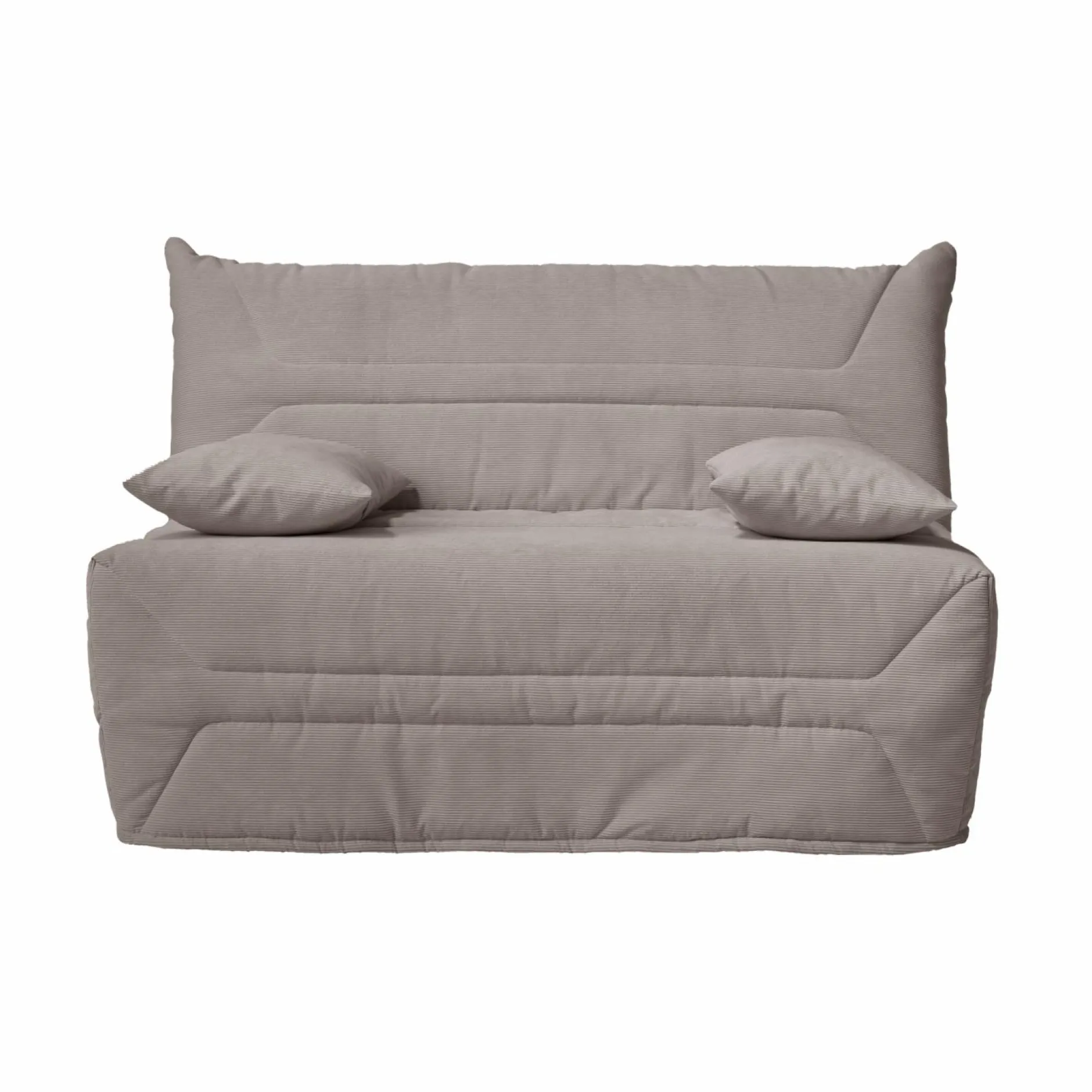 Bz>Camif Canapé BZ velours côtelé matelas 12 cm Gaston - Grège