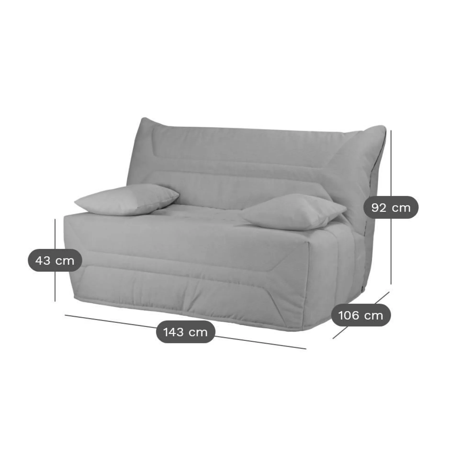 Bz>Camif Canapé BZ velours côtelé matelas 12 cm Gaston - Vert Kaki