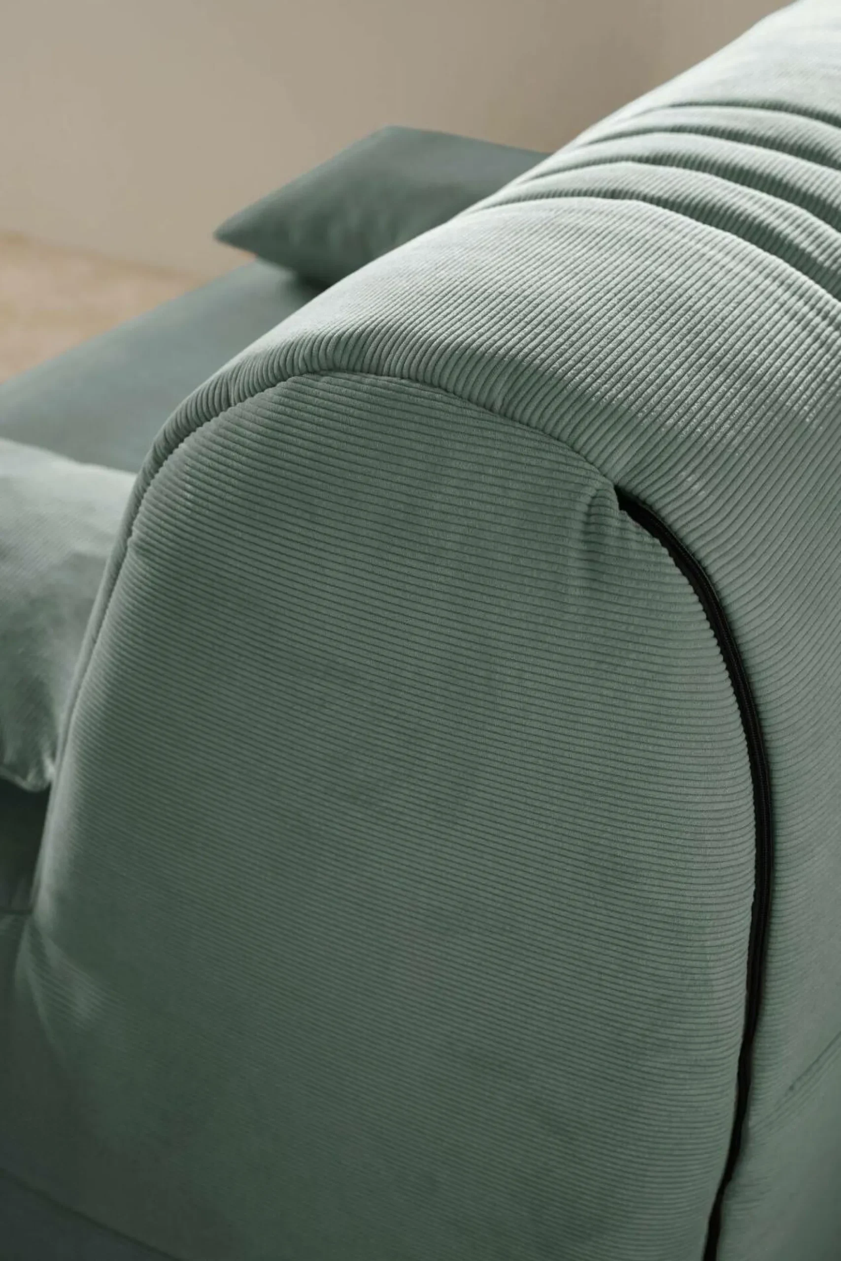 Bz>Camif Canapé BZ velours côtelé matelas 15 cm Gaélia - Menthe Glaciale