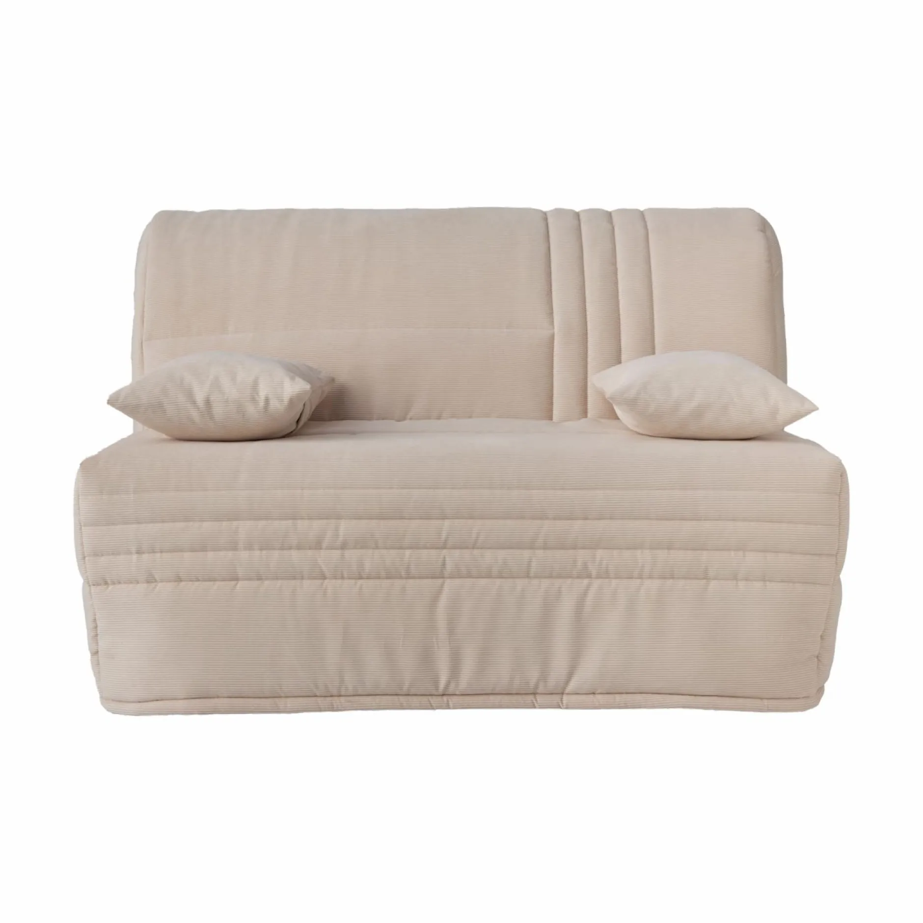 Bz>Camif Canapé BZ velours côtelé matelas 15 cm Gaélia - Beige
