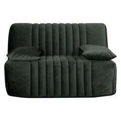 Bz>Camif Canapé BZ velours matelas 15 cm Oriane - - Matelas mousse HR Gris