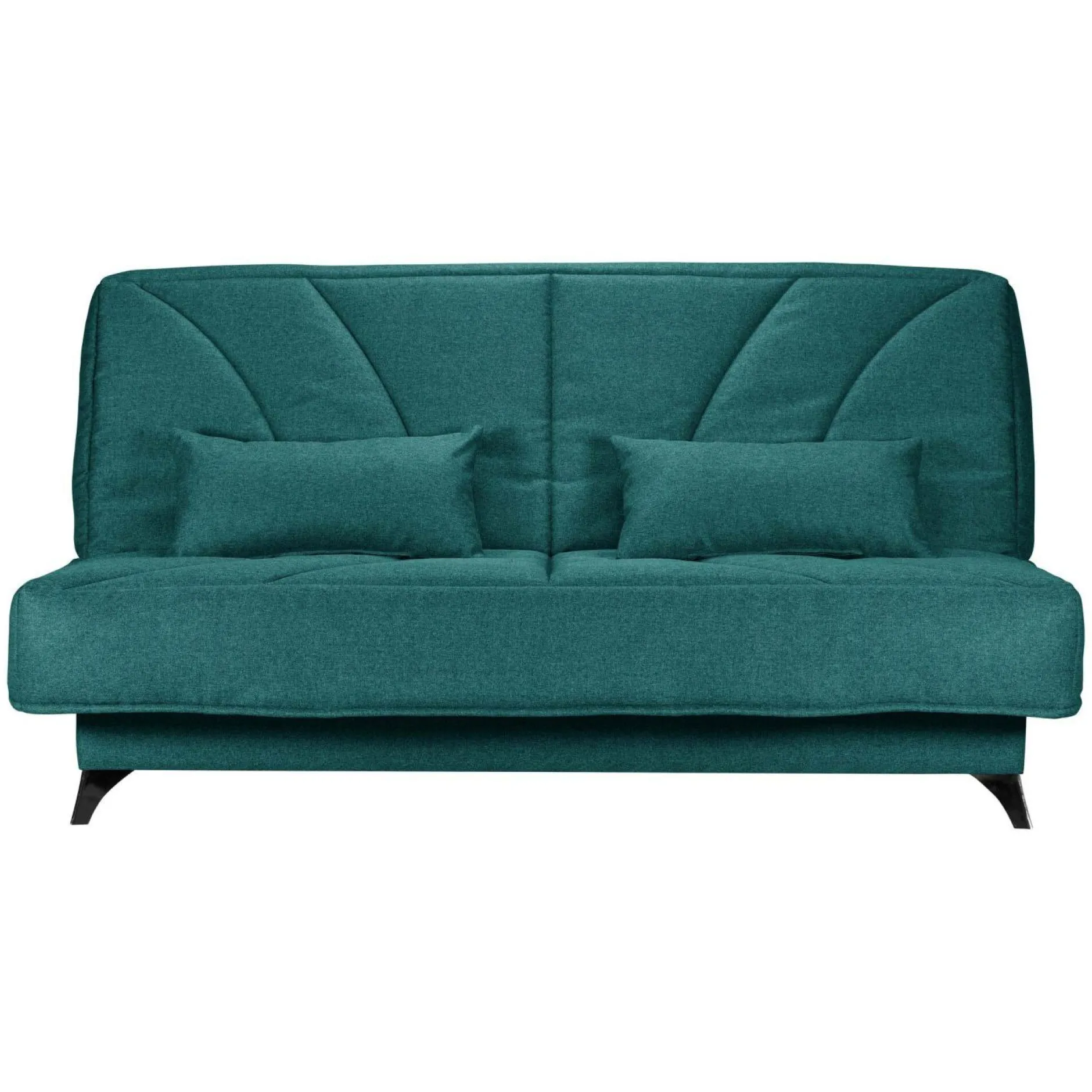 Clic-Clac>Camif Canapé clic-clac tissu matelas Bultex 14 cm Gipsy - Bleu Canard