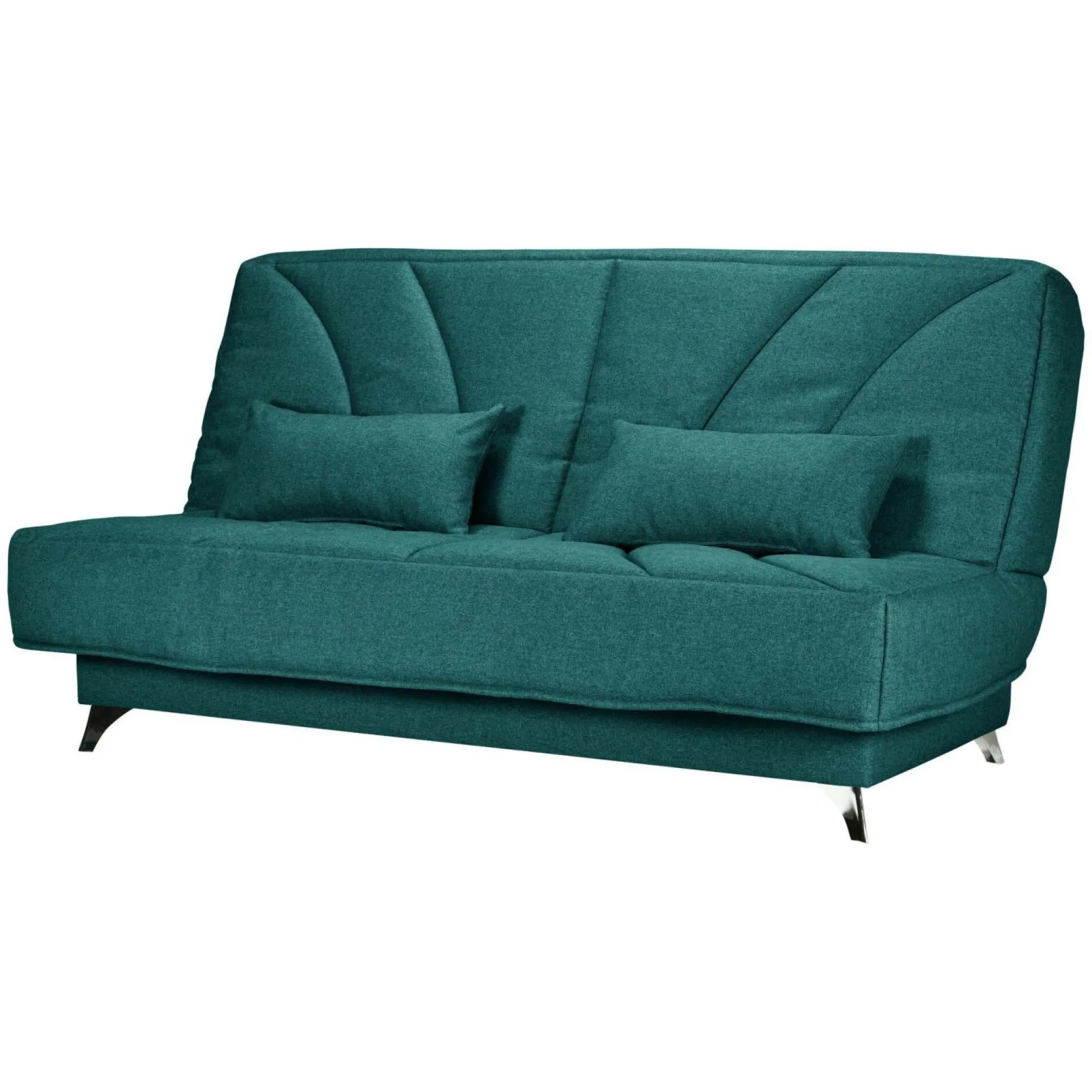 Clic-Clac>Camif Canapé clic-clac tissu matelas Bultex 14 cm Gipsy - Bleu Canard